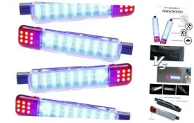 5110 Feisoo 4pcs Led Interior Side Door Panel Light Fit For Chevy Sierra Gmc C/k Red&blue