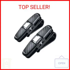 Finegood Fg-glasses Holder 2 Pack Glasses Holders For Car Sun Visor Sunglasses Eyeglasses Mount W