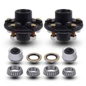 L68149 Fomiuzy 701933184873 5 Lug Trailer Axle Hub Assembly And L44649 Wheel Bearing Fit For Bolt