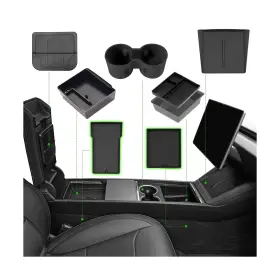 Zhz24031601 Foronetry 7pcs Center Console Organizer Tray For 2024 2025 Tesla Model 3 Accessories A