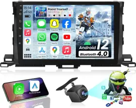 Fortdows 750872693052 4core 64g Rom Car Radio For Toyota Highlander 2014-2019 10.2 Inch Hd T