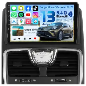 Fortdows 750880901569 Car Radio For Dodge Grand Caravan 2011-2020 Stereo With Wireless Carplay