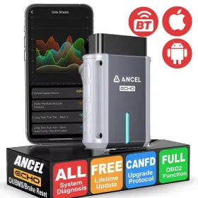 Nt634 Foxwell Ancel Echo Bluetooth Obd2 Scanner Bi-directional All System Diagnostic Scan Tool