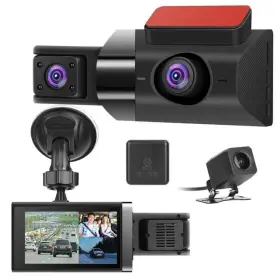 Fff-gpct4562 Fresh Fab Finds 2k Car Dvr 3 Channel Dash Camera Recorder With 1