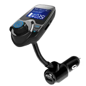 Fff-gpct924 Fresh Fab Finds Car Fm Transmitter With Usb Charging Calls Mp3 Black