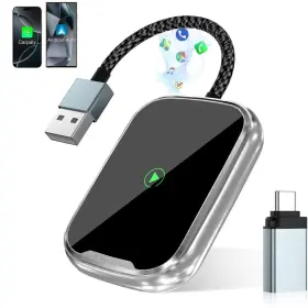 Fs001 Fsznkj Wireless Carplay Adapter For Ios And Android - Seamless Connection Plug-and-pl
