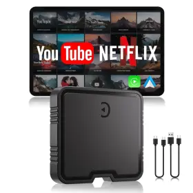Tt-2in1hezi Fuium Wireless Carplay Adapter 2025 Upgrade Support Netflix/youtube/tf Card Plug &