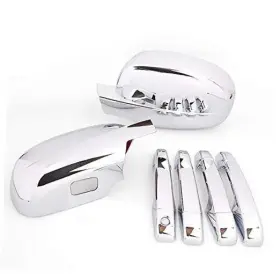 Ghxsport Fo-220700-220800 Abs Chrome Side Door Handle Cover And Full Mirror For 2007-2013 Chevy