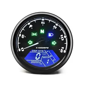 Sm-0011 Guangzhou Tianhong Trade Ltd. 0011 Digital Gauge Motorcycle Speedometer/tachometer/odometer Mph Km/h