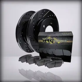 Bhcr.51069.02 Hart Brakes - Rear And Rotors Kit Brake Pads Black Zinc Plated