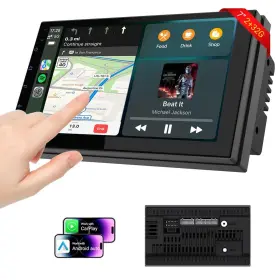 65289 Haudio Ca07（ 2 32g） 7 Inch Double Din Car Stereo With Wireless Carplay And Android Auto - Androi... Fast Ship
