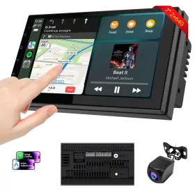Cj-07 Haudio Car Accessories 7 Inch Hd Double Din Stereo With Carplay And Android ... Fast Ship
