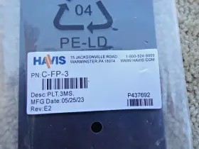 C-fp-3 Havis - 8.5 Inch X 3 Filler Plate Plt 3ms Rev E2 P13 #3