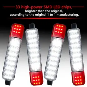 20225217 Heiher Led Interior Door Courtesy Light Compatible With 1999-2006 4pcs Red And White #3