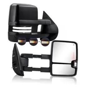 7255b-07-ss-wb Hf Autoparts Switchback Towing Mirror For Silverado Sierra - Compatible With 2007-2013