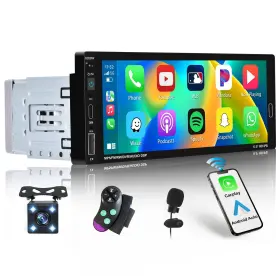 6288w Hikity 6.9 Inch Single Din Car Stereo Wireless Carplay Touchscreen Radio