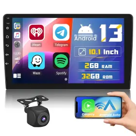 A2747 Hikity 2 32gb 10.1 Android 13 Car Stereo With Wireless Carplay Double Din