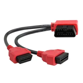 Ikg-10260lr Ikkegol 30cm/12 Right Angle Obd2 Obd Ii Y Splitter Cable 1x Male And 2x Red