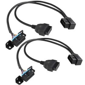 Ikg-40205 Ikkegol Pack Of 2 Right Angle Universal Obd2 Obd Ii 16 Pin Splitter Y