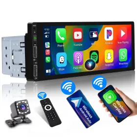 Inefala-a3446a3us53-c251 Inefala 6.86 Inch Single Din Car Stereo Carplay Android Auto Touch Screen Radio Bluet