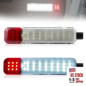 Pz003x Iron Box Led Interior Door Light Compatible With 1999-2006 Chevy Silverado Red White
