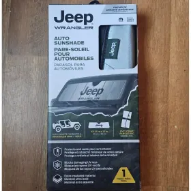 Jeep 081134139620 Wrangler Auto Sunshade Os Silver Reflective Uv Protection 1996-2020