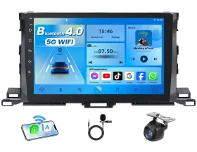 Jerqry 745746891641 5g Wifi Car Radio For Toyota Highlander 2014-2019 Wireless Carplay/android A