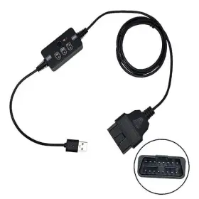 Jeuclel 758266467425 Usb Powered Vehicle Obd Ii Connector Memory Saver With Buzzer Car Ecu