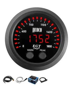 Etm-02-jj Jjcoco 1800 F Pyrometer Exhaust Gas Temp Gauge Kit With 1/8npt Type K Egt ... Fast