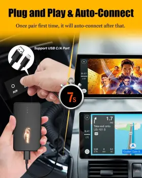 Kaming 726084705777 Wireless Carplay Adapter Netflix Build In Youtube Disney Tiktok Box #2