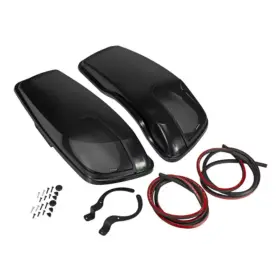 46hdbl Kicker 2014 Harley Black Saddlebag Bag Lids 6x9 Inch Top Mount Speaker Design