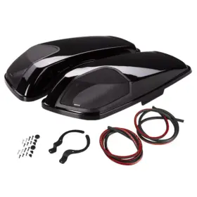 46hdblvb Kicker 2014 Harley Vivid Black Saddlebag Bag Lids 6x9 Speaker Design #2