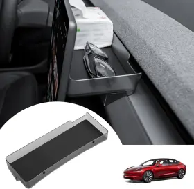 Tibo1567 Kunist For Tesla Model 3 2025 Upgrade Behind Screen Storage Box Dashboard Organizer Tra
