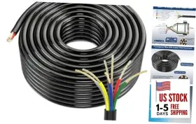 Lcx-004 Lcrslitx 100 Ft 7 Way Trailer Wiring Harness 14 Gauge Conductor 30% Cca Wire Color