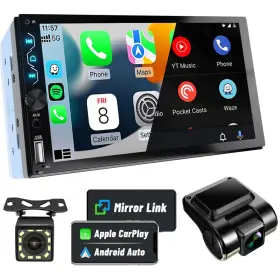 Leadfan X5 Dvr Double Din Car Stereo With Dash Cam 7 Inch Full Hd Touchscreen Au