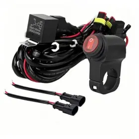 M01xz001 Linjie Motorcycle Two Lights Wiring Harness Kit 12v Relay Spot