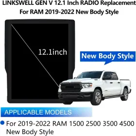 Ts-dgpu12-1rr-5s Linkswell Gen 5 Android Car Sxm Stereo Radio Carplay Tesla Screen For Dodge Ram 2019-2022 #2