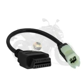 Kawasaki-4p Lydesor Obd2 Adapter Fit For Kawasaki Motorcycle 4 Pin To 16 Obd Black
