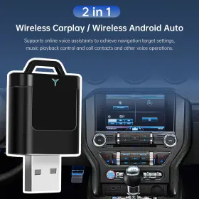 E301-c194 Madhornets 2 In 1 Usb Car Dongle Connect Box Wireless Apple Carplay Android Auto Adapter