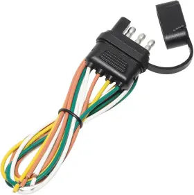 Mecmo-4flat-25-16awg Mecmo 4-way Flat Trailer End Connector 25 Inch 16awg 4 Prong Wiring Har