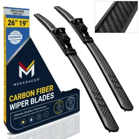 Mr-wbcf-nptb-26-19-y3 Mega Racer Patented Oem Carbon Fiber Windshield Wipers 26 Inch 19 Tesla Model Y 2020-2026