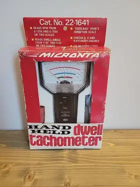 22-1630 Micronta Dwell Vintage Tachometer Radioshack Manual Box Bundle