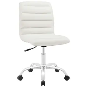 Eei-1532-whi Modway Ripple Armless Mid Back Vinyl Office Chair - White