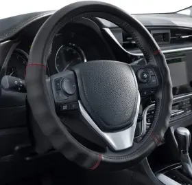 Motor Trend 826942661365 Faux Leather Steering Wheel Cover Standard 15 Inch Size Comfort Gr