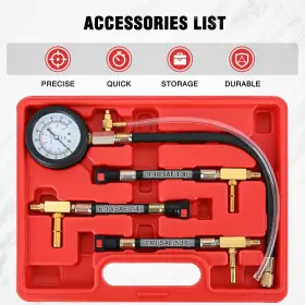 50226a Nilight Fuel Pressure Gauge Tester Kit With Quick Connected Hose 0-100 Psi #2