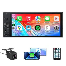 B0g1mpxxww Nineyin Single Din Car Stereo With Carplay Android Auto 6 Inch In-cell Touch Screen