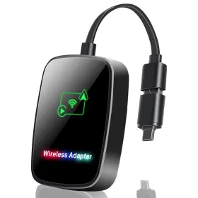 Omeyo 716597258136 2-in-1 Wireless Carplay And Android Auto Adapter Upgrade Plug Play D