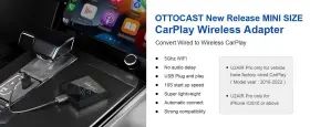 U2airpro Ottocast Cp82 Wired To Wireless Carplay Adapter Navigation Player For Iphone #3
