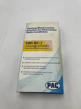 Swi-rc-1 Pac 182682336209 Oem Steering Wheel Control Universal Interface Swi-rc-1. Black
