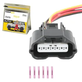 74-50036 Parsuppro 1pcs 6-way/pin Mass Air Flow Maf Connector Sensor Socket Repair Wiring Harnes
